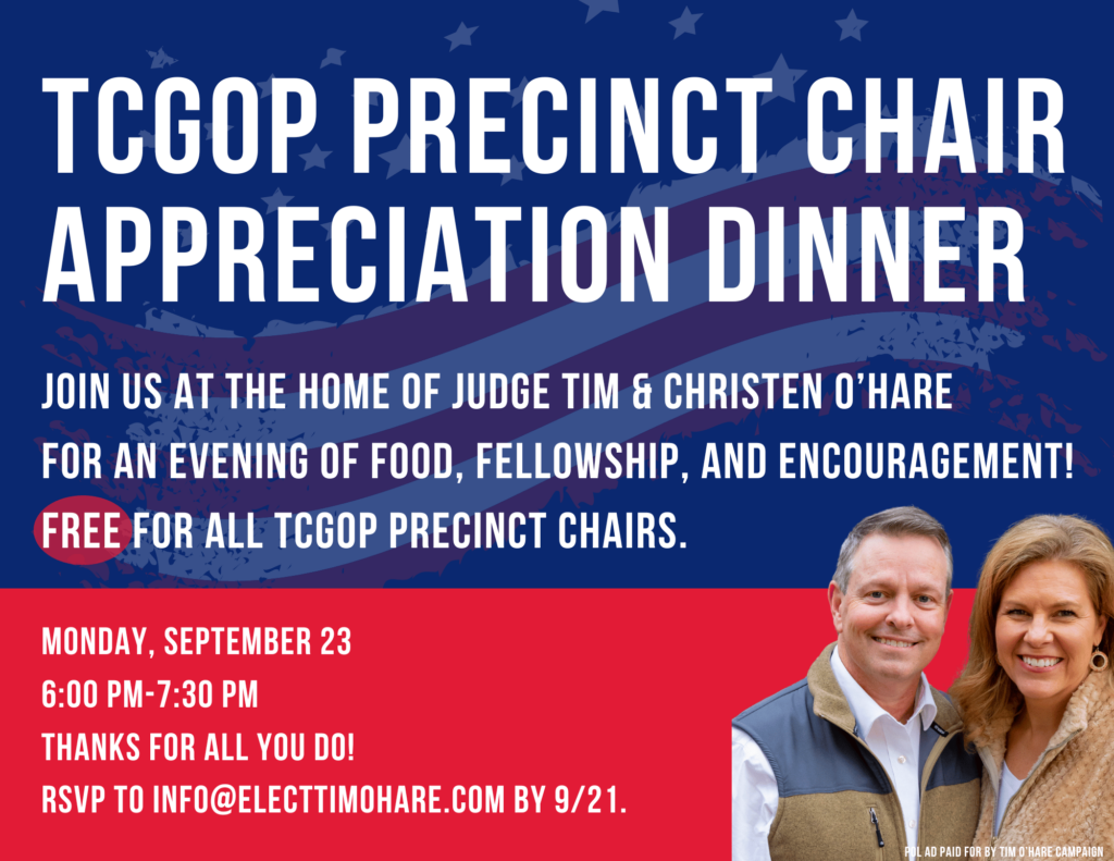 County Judge Tim O'Hare's Precinct Chair Appreciation Dinner - Tarrant ...